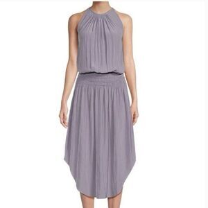 Ramy Brook Audrey Smocked Waist Sleeveless Midi Dress Lavender Size XS